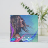 レトロ21歳の誕生日90sカラフルミュージックアルバムカバー 招待状 (スタンド正面)