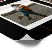 レトロ25周年記念ハートカスタムフォトコラージュ ポスター (角)