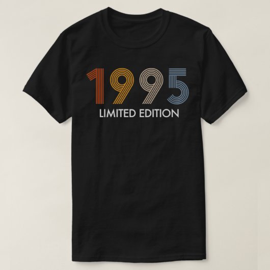 レトロ27年間ヴィンテージ1995限定版27th B Tシャツ (デザイン正面)