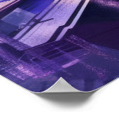 レトロ2D通り戦闘機スタイル背景ポスター ポスター (角)