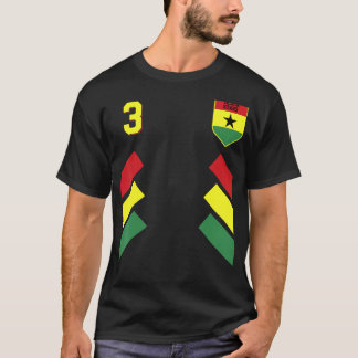 レトロ3ガーナサッカーガーナ国旗 Tシャツ