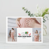 レトロ3写真この季節の妊娠の発表 シーズンカード (スタンド正面)