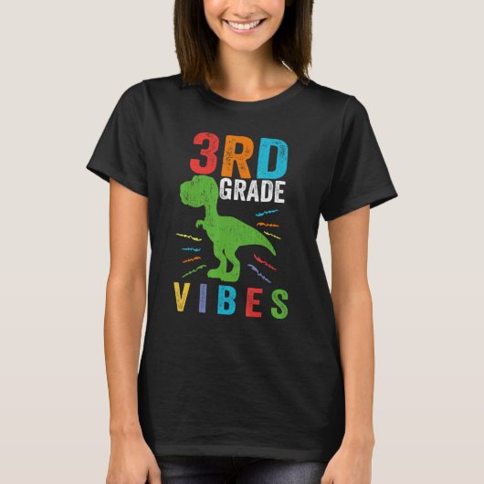 レトロ3年生Vibesトレックス先生学生教育者 Tシャツ (正面)