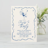 レトロ30応援から30歳の沿岸誕生日パーティー 招待状 (スタンド正面)