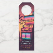 レトロ30歳の誕生日カラオケパーティー ボトルネックタグ (正面)