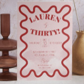 レトロ30歳の誕生日パーティの招待状 招待状