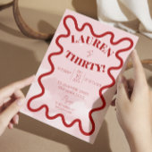 レトロ30歳の誕生日パーティの招待状 招待状