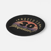 レトロ30歳の誕生日ユーモア ペーパープレート (アングル)