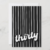 レトロ30歳の誕生日招待状 | サーティー 誕生日 招待状 (裏面)