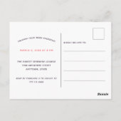 レトロ30歳誕生日カラオケパーティー招待状 ポストカード (裏面)