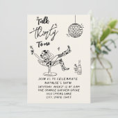 レトロ30thカウガールトークサーティトゥミーバースデー 招待状 (スタンド正面)