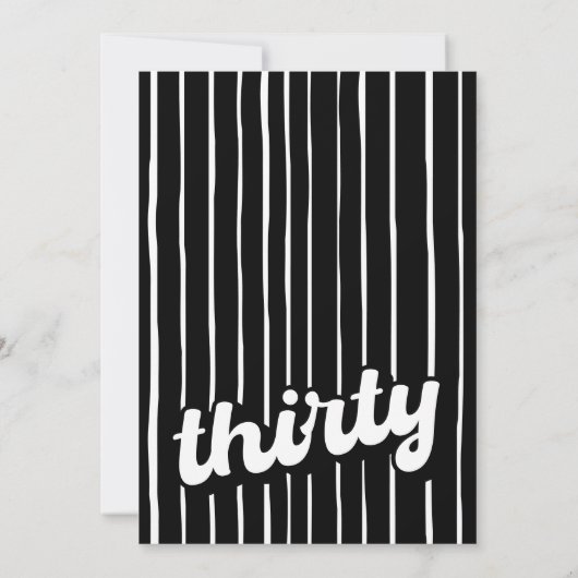 レトロ30th誕生日招待状 | 三十誕生日 招待状 (裏面)