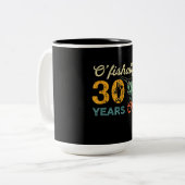 レトロ30th誕生日魚釣りギフトターニング30ベース ツートーンマグカップ (正面左)