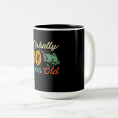 レトロ30th誕生日魚釣りギフトターニング30ベース ツートーンマグカップ (正面右)