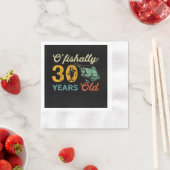 レトロ30th誕生日魚釣りギフトターニング30ベース 縁ありカクテルナプキン (インサイチュ)