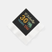 レトロ30th誕生日魚釣りギフトターニング30ベース 縁ありカクテルナプキン (角)