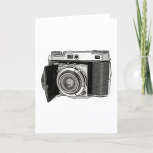 レトロ35mmフィルムカメラフォトグラファースケッチ カード