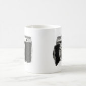レトロ35mmフィルムカメラフォトグラファースケッチ コーヒーマグカップ (中央)