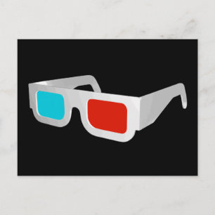 レトロ3Dグラスグラフィック ポストカード