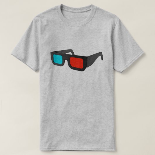 レトロ3Dグラスグラフィック Tシャツ (デザイン正面)