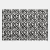 レトロ3D渦巻きヴィンテージパターンデザイン ラッピングペーパーシート (正面3)