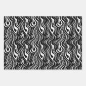 レトロ3D渦巻きヴィンテージパターンデザイン ラッピングペーパーシート (正面2)