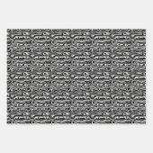 レトロ3D渦巻きヴィンテージパターン ラッピングペーパーシート (正面3)