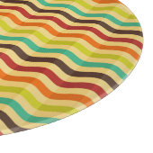 レトロ4のストライプ付き背景 カッティングボード (角)