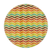 レトロ4のストライプ付き背景 カッティングボード (正面)