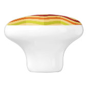 レトロ4のストライプ付き背景 セラミックノブ (側面)