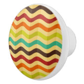 レトロ4のストライプ付き背景 セラミックノブ (右)