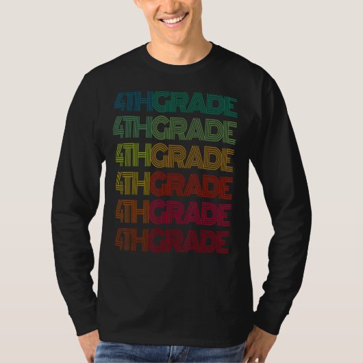 レトロ4年生先生Groovy Team Ready Tシャツ (正面)