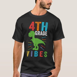 レトロ4年生Vibesトレックス先生学生教育者 Tシャツ
