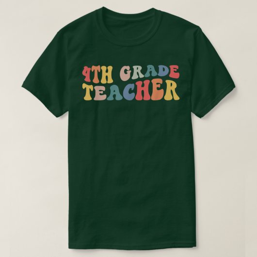 レトロ4級先生おもしろい4級戻る Tシャツ (デザイン正面)