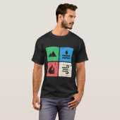 レトロ4要素フード付きスウェットシャツ Tシャツ (正面フル)