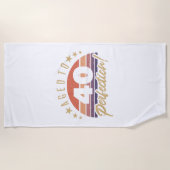 レトロ40歳の誕生日ユーモア ビーチタオル (正面)