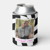 レトロ40歳の誕生日ヴィンテージ1985市松模様にビール 缶クーラー (缶正面)