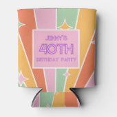 レトロ40歳誕生日写真缶クーラー 缶クーラー (正面)