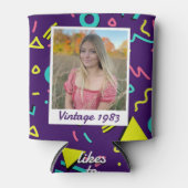 レトロ40th誕生日ヴィンテージ1983写真 缶クーラー (正面)