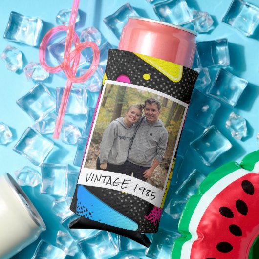 レトロ40th誕生日ヴィンテージ1985 80s スリム缶クーラー (インサイチュ 夏)