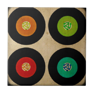 レトロ45のレコードのアルバム タイル