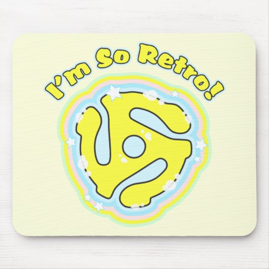 レトロ45のRPMのアダプターそう マウスパッド (正面)