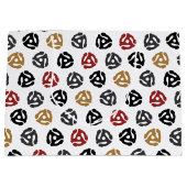 レトロ45 RPMビニールレコードアダプター抱き枕- Vinta ラージペーパーバッグ (正面)