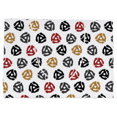 レトロ45 RPMビニールレコードアダプター抱き枕- Vinta ラージペーパーバッグ (裏面)