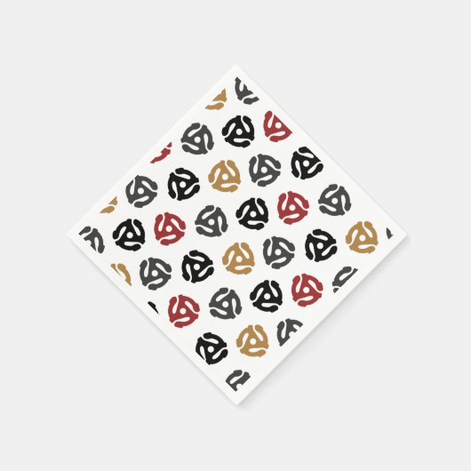 レトロ45 RPMビニールレコード誕生日ナプキンス – Vinta スタンダードカクテルナプキン (角)