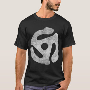 レトロ45 Rpmレコードアダプタ Tシャツ
