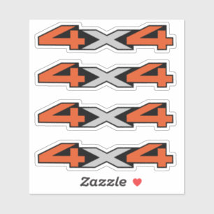 レトロ4x4ステッカー シール