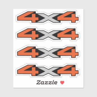 レトロ4x4ステッカー シール