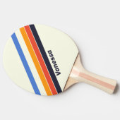レトロ5のストライピング（名前あり） 卓球ラケット (横)
