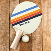 レトロ5のストライピング（名前あり） 卓球ラケット